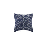 4 Piece Jacquard Quilt Set with Throw Pillow Navy King/Cal King B03597588