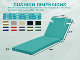 Outdoor Chaise Lounge Cushion, 80 in. x 26 in. x 3 in. Waterproof Fade-Resistant Patio Chair Pad for 64981840