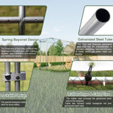 10 ft. x 20 ft. Galvanized Large Metal Walk in Chicken Coop Cage Farm Poultry Run Hutch Hen House W2505P188286