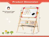 3-in-1 Kids Wooden Art Easel 85726945
