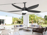 Outdoor ceiling fan with light 42-inch black waterproof gazebo ceiling fan, with light, for outdoor W1962P573328