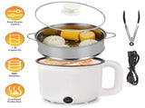 1.8L Electric Hot Pot with Ceramic Inner Liner, Dual Power 300W/600W Multi-Cooker with Steamer Rack, 60244920