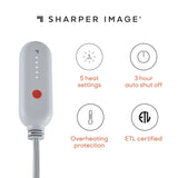 1 PCS 50x60" Dream Soft Heated Throw Blue Geo B035P319634