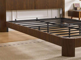Full Extra Long Size bed frame with storage headboard, built-in charging station, wavy 82735550