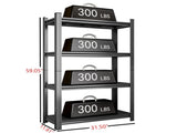 4-Tier Adjustable Metal Shelf, For Garage, Shed, Supermarket, Living Room, Multi-Purpose 05707315