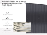 Outdoor Garden Storage Shed Galvanized Steel Tool House 60583842