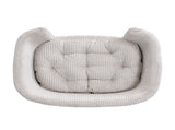 Elevated Dog Bed Frame for Small Dog, Corduroy Pet Couch Bed with Rubber Wood Legs and Supportive N779P179967A