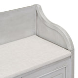 Rustic Style Solid wood Entryway Multifunctional Storage Bench with Safety Hinge 76985453