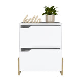 Luss Nightstand, Bedside Table with 2-Drawers B070P188858