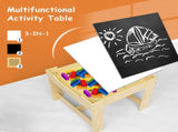Children's Wooden Table And Chair Set With Two Storage Bags 45081745