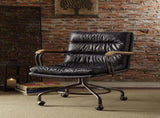 Vintage Blue Swivel Office Chair with Casters B062P189214