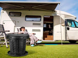 Height Adjustable Collapsible Portable Toilet, Retractable Fish Scale Structure Camping Potty with 59409255