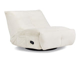 Rearden 35.5" Swivel Glider Manual Recliner Gaming Lounge Chair, Pearl White Short Faux Fur B2719P238499