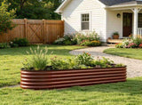 Brown 7.9' x 2' x 1.4' Galvanized Raised Garden Bed Metal Planter Box with Safety Edging for 91884260
