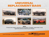 4x Air Suspension Spring Bags 2500lb For Heavy Duty 1/2"NPT 3/8"-16UNC 68811907