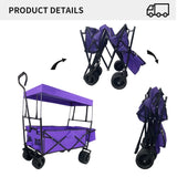 ZNTS Outdoor Garden Park Utility kids wagon portable beach trolley cart camping foldable folding wagon W321115010