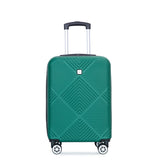 4-piece ABS lightweight suitcase, 14 inch makeup box, aircraft wheels DARK GREEN W284P149256