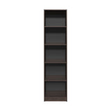 Bookcase Compact Bookshelf with Multiple Shelves, Dark Walnut / Black Wengue B097P350331