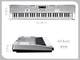 GEP-110 61 Key Lighting Keyboard with Piano Stand, Piano Bench, Built In 27709618