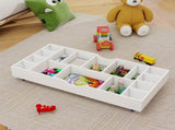 The 2 in 1 Rollaway Play Table and Toy Organizer Compatible with Lego Suitable for Storing Under Bed W282P182322