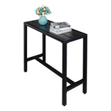 ZNTS 40in Iron With Adjustment Knob Patio Bar Table Black 72049429