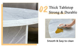 A Multi-style Decor Friendly MDF White Round Coffee Table, Featuring Modern Minimalism and Nordic W3226P278924
