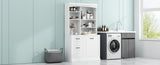 Bathroom Storage Cabinet with Tilt-Out Hamper, 70.9'' Tall Free Standing Organizer with Drawers & N725P278420K