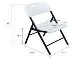 4pcs 47*54*84cm Garden Plastic Folding Chair White 62926515