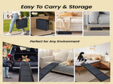 Folding Dog Ramp for Cars, 71" Long & 17.3" Wide Portable Dog Ramps for Large Dogs with Non-Slip Rug W1364P439549