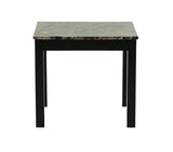 ZNTS Contemporary Black Faux Marble Top 1x Coffee Table and 2x End Tables 3pc Coffee Table Set Living B011P237499