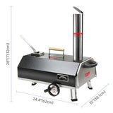 Semi-Automatic Black 12 Outdoor Pizza Oven Portable Wood Fired Pizza Oven Outdoor Cooking Pizza W2196134328