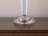 Diamond Torch 25.75" Contemporary Crystal Table Lamp in Clear K9 Crystal with Off-White Linen Shade B202P224008