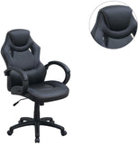 Office Chair Upholstered 1pc Cushioned Comfort Chair Relax Gaming Office Work Black Color HS00F1688-ID-AHD