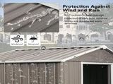 6ft x 5ft Outdoor Metal Storage Shed gray With window W54071036