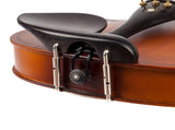 4/4 Solid Wood EQ Violin Case Bow Violin Strings Shoulder Rest Electronic 22611277