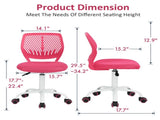 Kids & Teens Desk Chair with Adjustable Height and 360 Degree Swivel, Pink 61997506