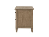 2-Drawer Nightstand with Round Bronze Pull Knobs, Wire-Brushed Warm Gray B016P356197