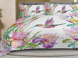 Colorful Bird Flower Design Quilt Set 3 Pieces King Size Soft Warm Bedding Set Include 1 Quilt And 2 15988841