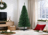 Green 5' Slim Artificial Pencil Christmas Tree, 294 Realistic Branch Tips with Sturdy Plastic Stand 55348583