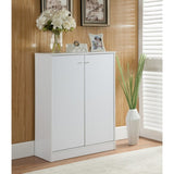 Shoe/Storage Cabinet with Two Doors Five Shelves - White B107133630