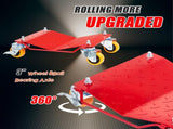 5500 lbs Tire Wheel Dolly Car Set of 4, Heavy Duty Robust & Durable Steel Car Mover with Antiskid W2019P399465