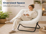 Comfy Chair for Adults, Soft Faux Fur Folding Lounge, Flexible Reading Chair for Teens, Large Size 06740930