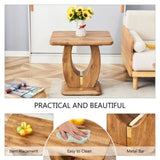 Modern Minimalist Wood Texture Sticker-Patterned MDF Square Coffee Table. Add a quiet and cozy W1151P211299