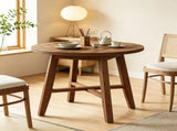 31.5 Inch Farmhouse Round Dining Table, Wood Kitchen Table for 2 to 4 People 05017996