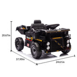 12V Kids Ride On Dump Truck W/Parents Control,2wd,Rear-wheel suspension,Electric Dump Bed and Extra W1578P235125