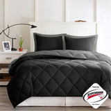 King 3M Scotchgard Diamond Quilting Reversible Down Alternative Comforter Set B03595026