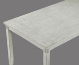 Rustic Farmhouse Transitional 5-Piece Dinette Dining Set Rectangular Table Linen Look Fabric B011P184616