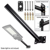 ZNTS Commercial Solar Street Light LED Outdoor Mounting Pole 50cm Black 62979193