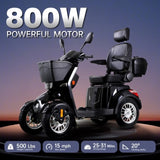 ZNTS XL3D4L Electric Mobility Recreational Travel Scooter for Adults,Mobility Scooters for Seniors, 4 W2153P192720