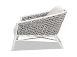 Rowan 30.5 Rope Barrel Back Patio Accent Arm Chair, Set of 2, Optic White Acrylic B2719P245980